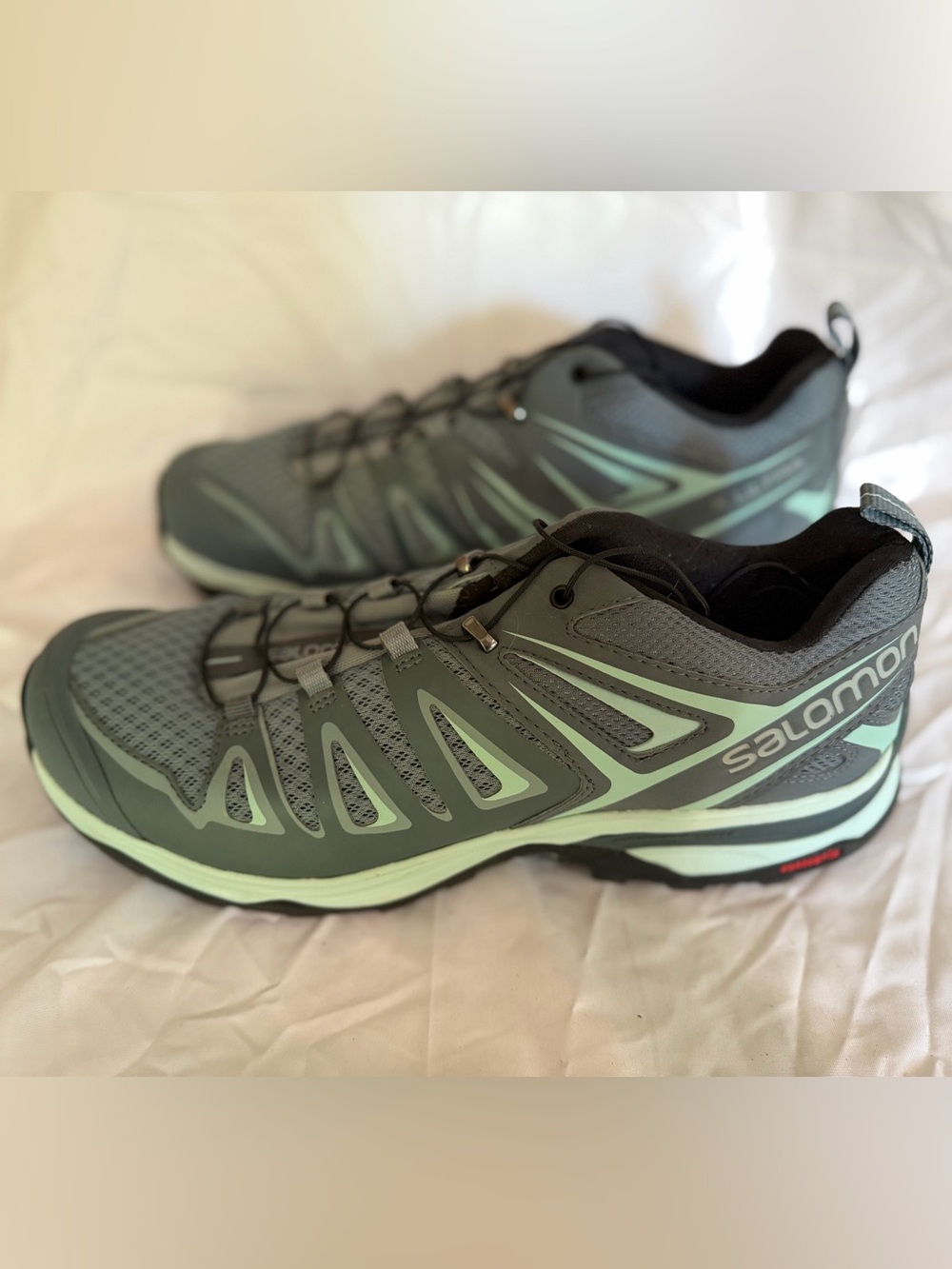 Women’s Salomon Athletic Trail Shoes - Mint & Gray - size 9.6